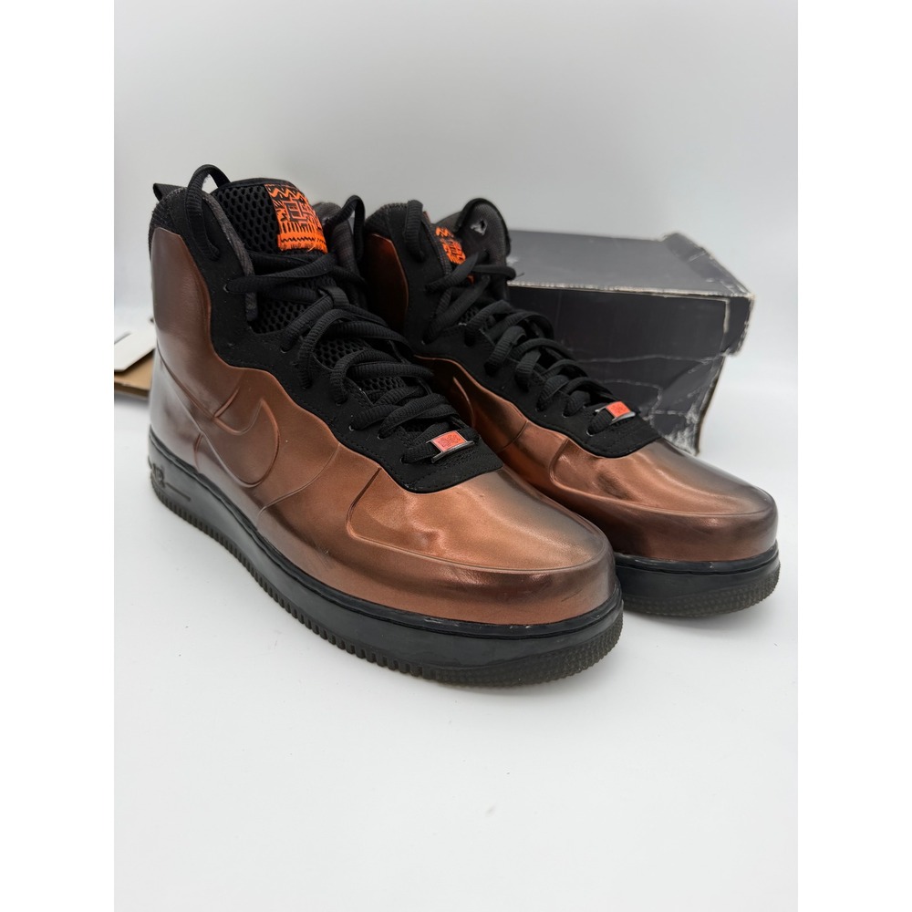 Nike Air Force 1 Foamposite BHM QS Metallic Copper Black 586583-800 Mens 10.5